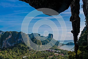 Limestone cave in Krabi, Thailand photo